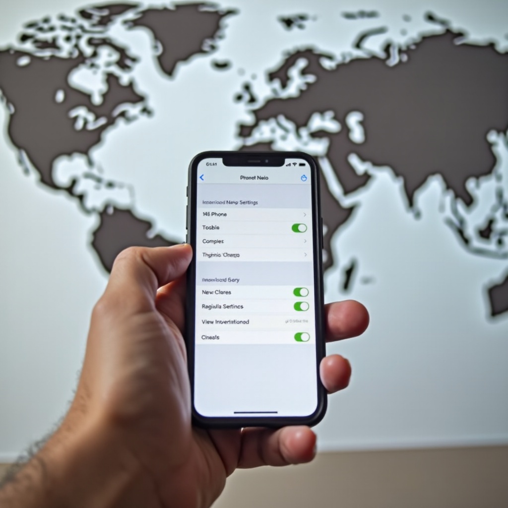 изменить регион iPhone