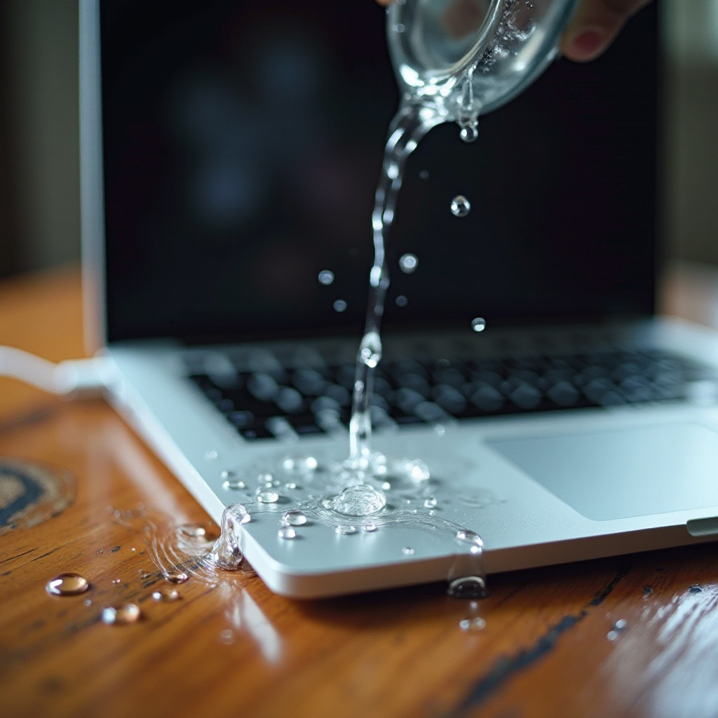 пролил воду на MacBook