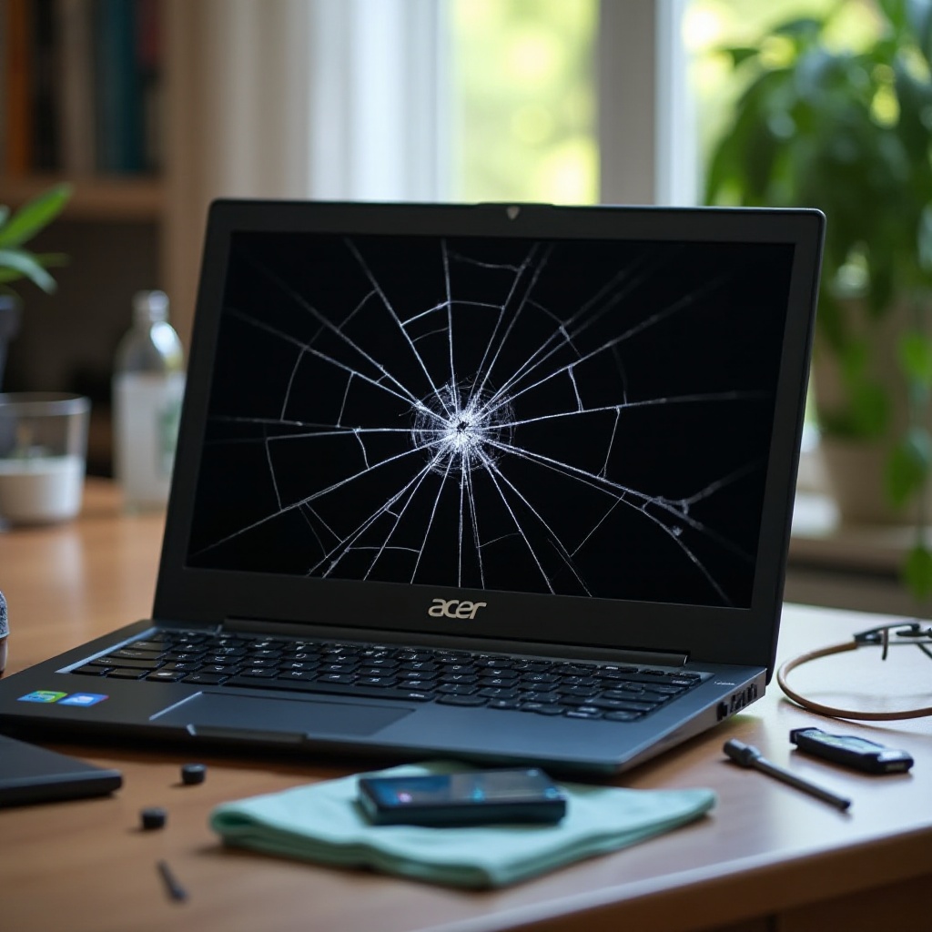 شاشة أيسر مكسورة