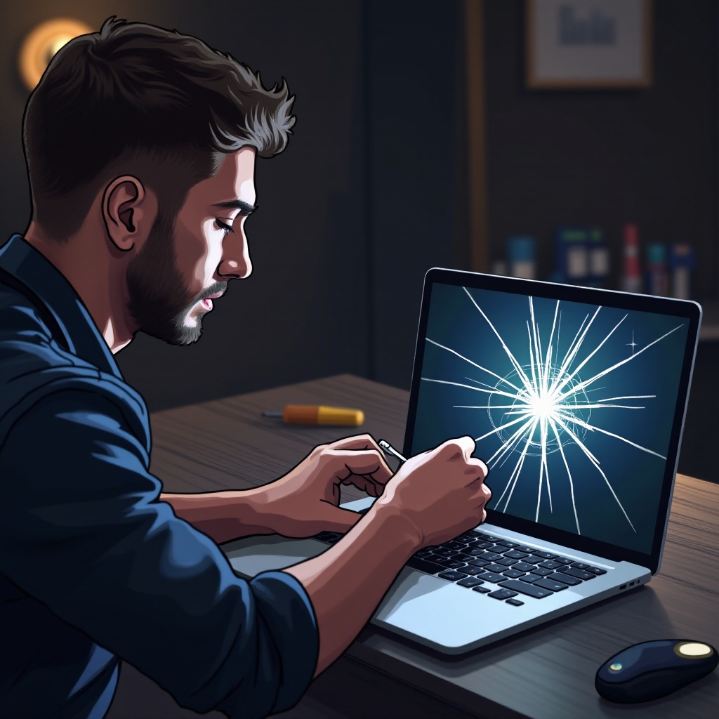 как починить треснувший экран ноутбука без замены