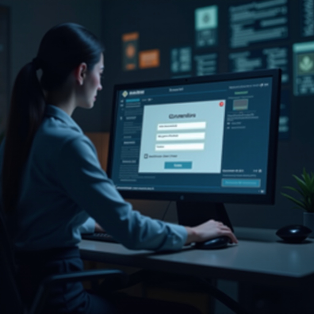 credenciales de red para conectarse a otra computadora