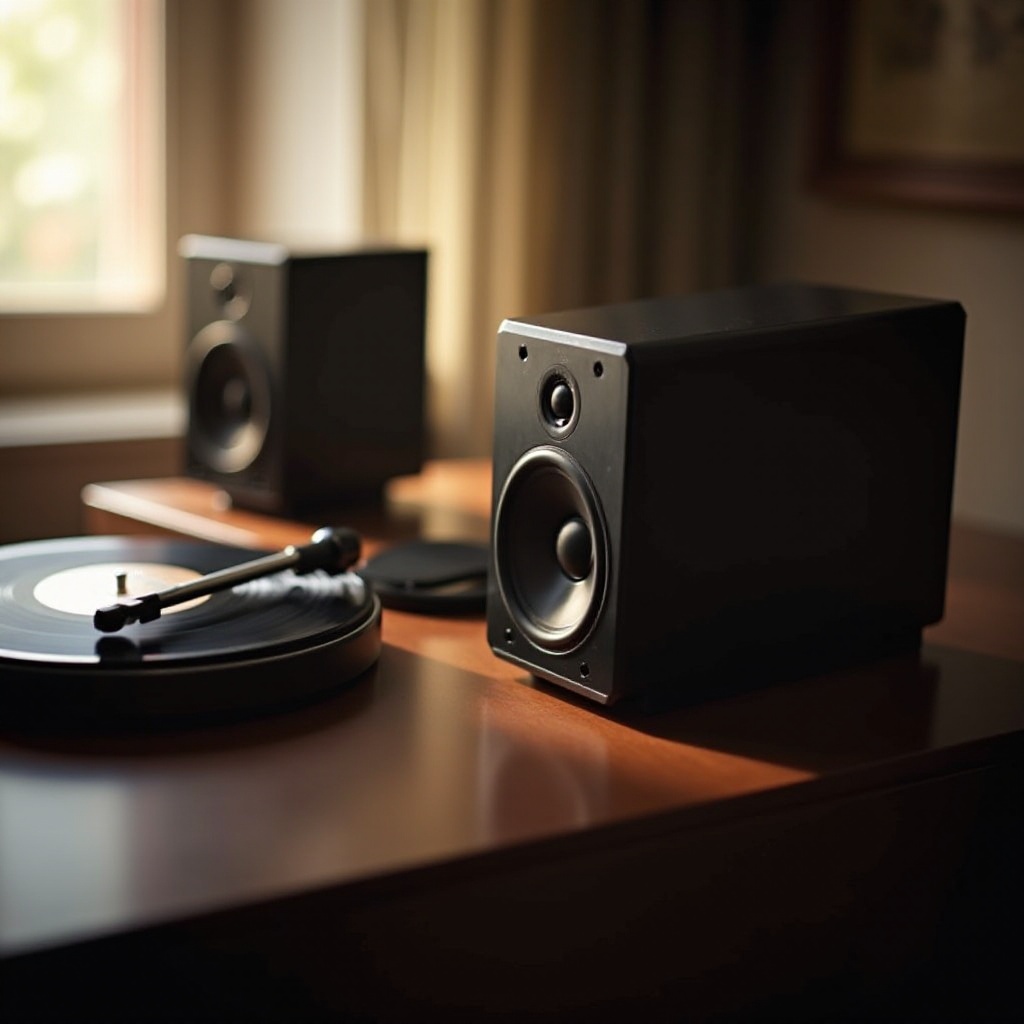 مكبرات صوت مع مضخم صوت فون