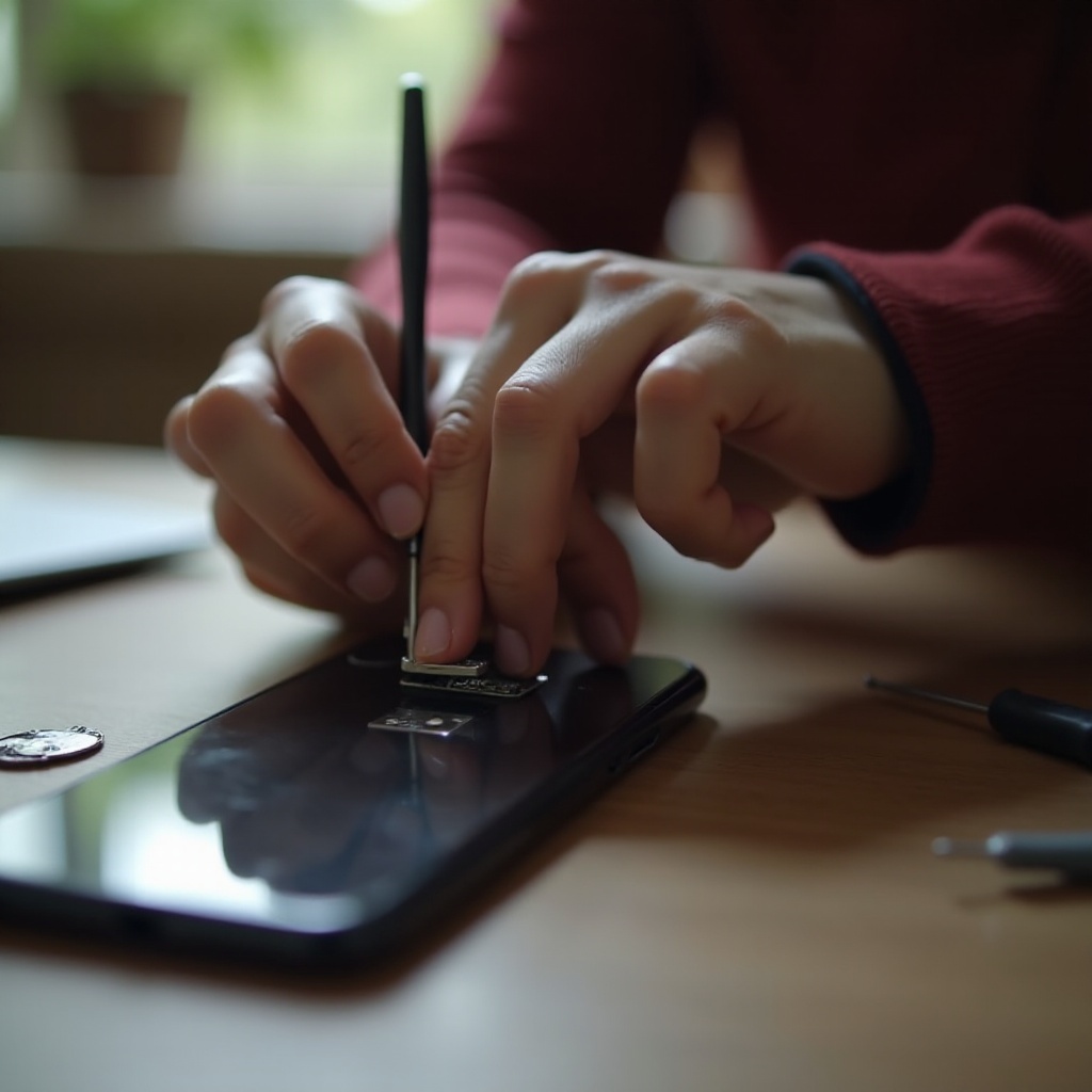 comment retirer un tiroir de carte SIM cassé