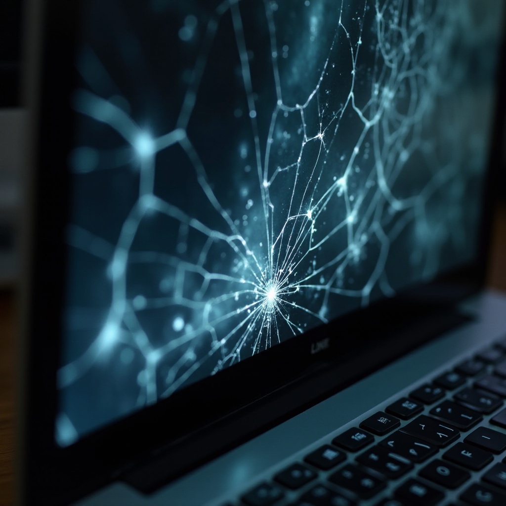schermo del laptop danneggiato