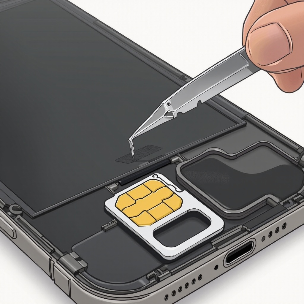 wie man einen kaputten SIM-Karten-Schacht entfernt